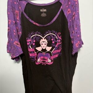 Disney Villains Black and Purple Tee Torrid 6x